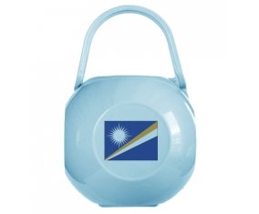 Boîte à sucette Drapeau Iles Marshall de couleur Bleue