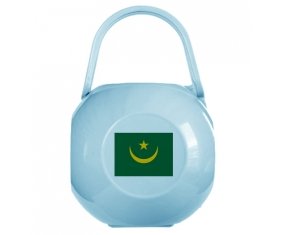 Boîte à sucette Drapeau Mauritanie de couleur Bleue
