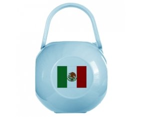 Boîte à tétine Drapeau Mexique de couleur Bleue