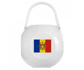 Boîte à sucette Drapeau Moldavie de couleur Blanche
