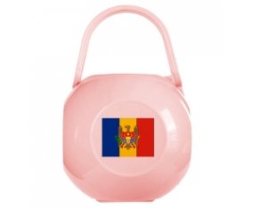 Boîte à sucette Drapeau Moldavie de couleur Rose