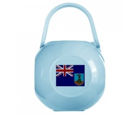 Boîte à tétine Drapeau Montserrat de couleur Bleue