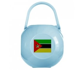 Boîte à tétine Drapeau Mozambique de couleur Bleue