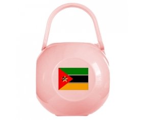 Boîte à tétine Drapeau Mozambique de couleur Rose