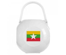 Boîte à sucette Drapeau Myanmar de couleur Blanche