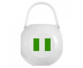 Boîte à tétine Drapeau Nigeria de couleur Blanche