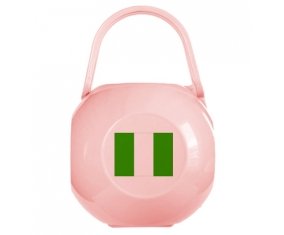 Boîte à tétine Drapeau Nigeria de couleur Rose
