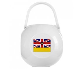 Boîte à sucette Drapeau Niue de couleur Blanche