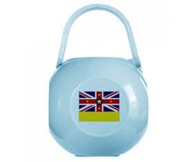 Boîte à sucette Drapeau Niue de couleur Bleue