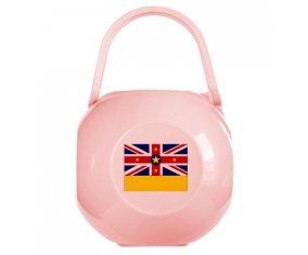 Boîte à sucette Drapeau Niue de couleur Rose