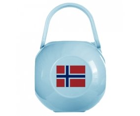 Boîte à tétine Drapeau Norvège de couleur Bleue