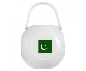 Boîte à tétine Drapeau Pakistan de couleur Blanche