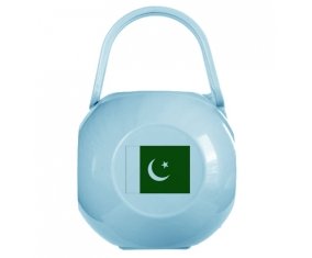 Boîte à tétine Drapeau Pakistan de couleur Bleue