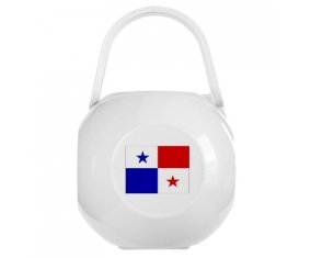 Boîte à tétine Drapeau Panama de couleur Blanche