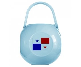 Boîte à tétine Drapeau Panama de couleur Bleue