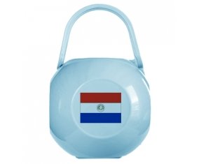 Boîte à tétine Drapeau Paraguay de couleur Bleue