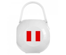 Boîte à sucette Drapeau Pérou de couleur Blanche