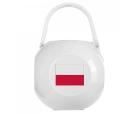 Boîte à sucette Drapeau Pologne de couleur Blanche
