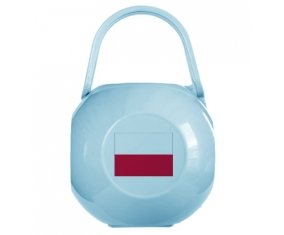 Boîte à sucette Drapeau Pologne de couleur Bleue