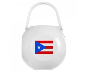 Boîte à sucette Drapeau Porto Rico de couleur Blanche