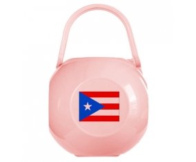 Boîte à sucette Drapeau Porto Rico de couleur Rose