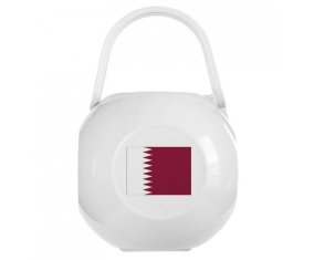 Boîte à tétine Drapeau Qatar de couleur Blanche