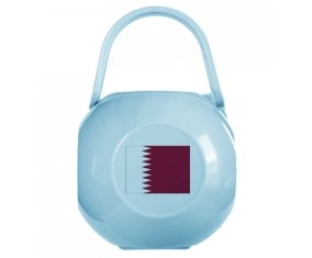 Boîte à tétine Drapeau Qatar de couleur Bleue