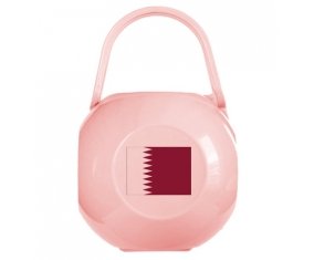 Boîte à tétine Drapeau Qatar de couleur Rose