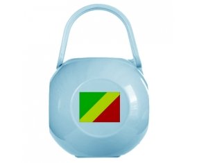 Boîte à sucette Drapeau République du Congo de couleur Bleue