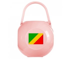 Boîte à sucette Drapeau République du Congo de couleur Rose