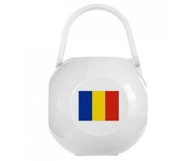 Boîte à tétine Drapeau Roumanie de couleur Blanche