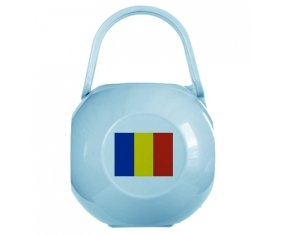 Boîte à tétine Drapeau Roumanie de couleur Bleue