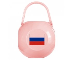 Boîte à tétine Drapeau Russie de couleur Rose