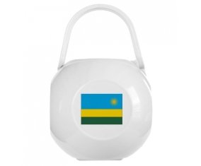 Boîte à sucette Drapeau Rwanda de couleur Blanche