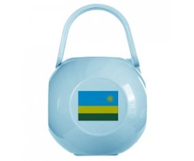 Boîte à sucette Drapeau Rwanda de couleur Bleue