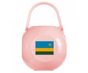 Boîte à sucette Drapeau Rwanda de couleur Rose