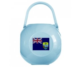 Boîte à sucette Drapeau Sainte-Hélène de couleur Bleue