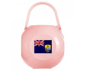 Boîte à sucette Drapeau Sainte-Hélène de couleur Rose