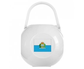 Boîte à tétine Drapeau Saint Marin de couleur Blanche
