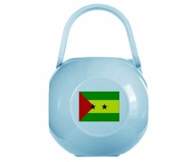 Boîte à sucette Drapeau Sao Tomé et Principe de couleur Bleue