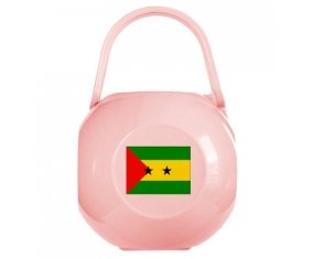 Boîte à sucette Drapeau Sao Tomé et Principe de couleur Rose