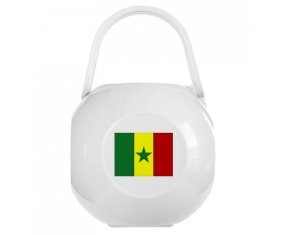 Boîte à tétine Drapeau Sénégal de couleur Blanche