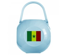 Boîte à tétine Drapeau Sénégal de couleur Bleue