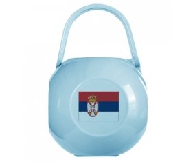 Boîte à sucette Drapeau Serbie de couleur Bleue