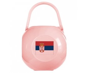 Boîte à sucette Drapeau Serbie de couleur Rose
