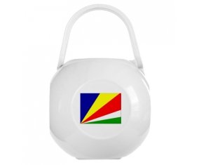Boîte à tétine Drapeau les Seychelles de couleur Blanche