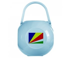 Boîte à tétine Drapeau les Seychelles de couleur Bleue