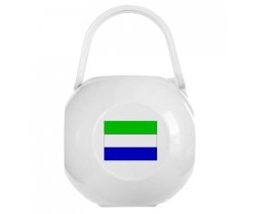 Boîte à sucette Drapeau Sierra Leone de couleur Blanche