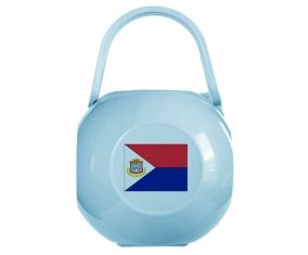 Boîte à sucette Drapeau Sint Maarten de couleur Bleue