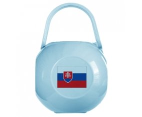 Boîte à tétine Drapeau Slovaquie de couleur Bleue